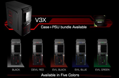 Gabinete Aerocool V3X S/Fonte Várias Cores